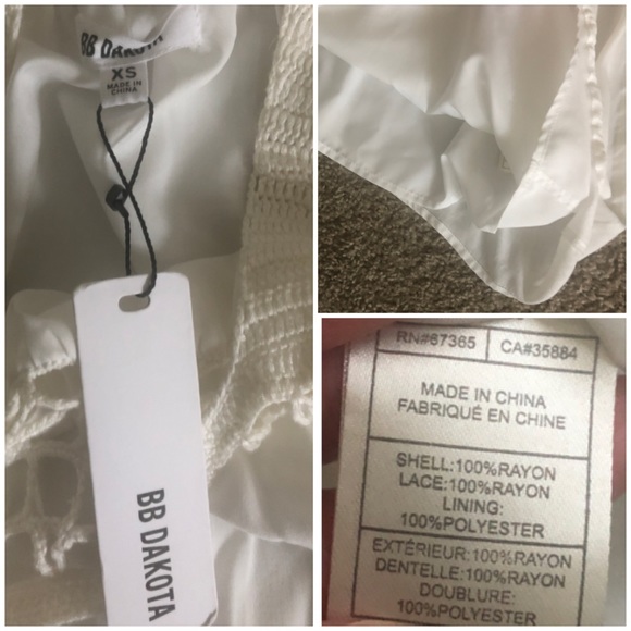 NWT BB Dakota ‘May’ Crotchet Yoke swing dress XS - Picture 7 of 7